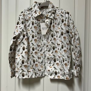 Wild animals button down